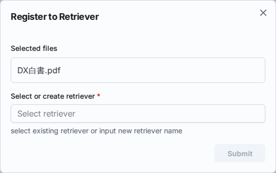 create retriever modal